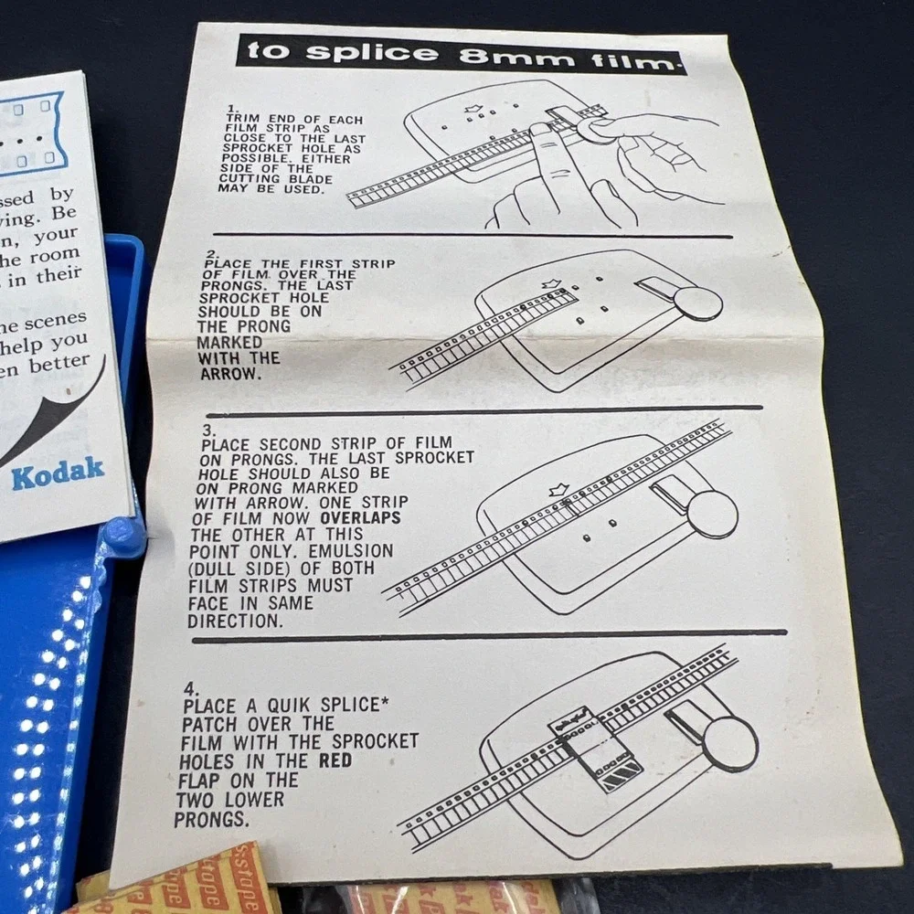 Vtg 50s Hudson Quik Splice 8mm Movie Film Automatic Butt Splicer Patent Pending